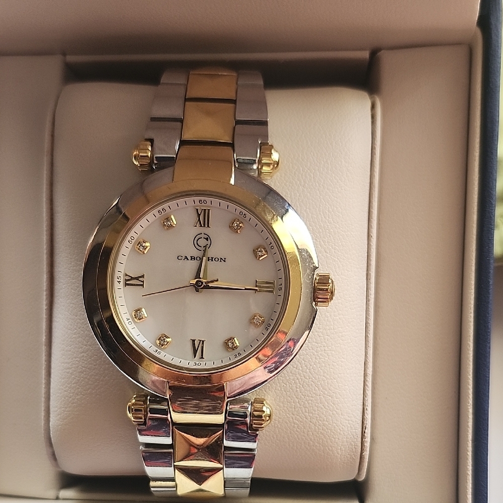 CABOCHON Gold and Silver Women's Watch